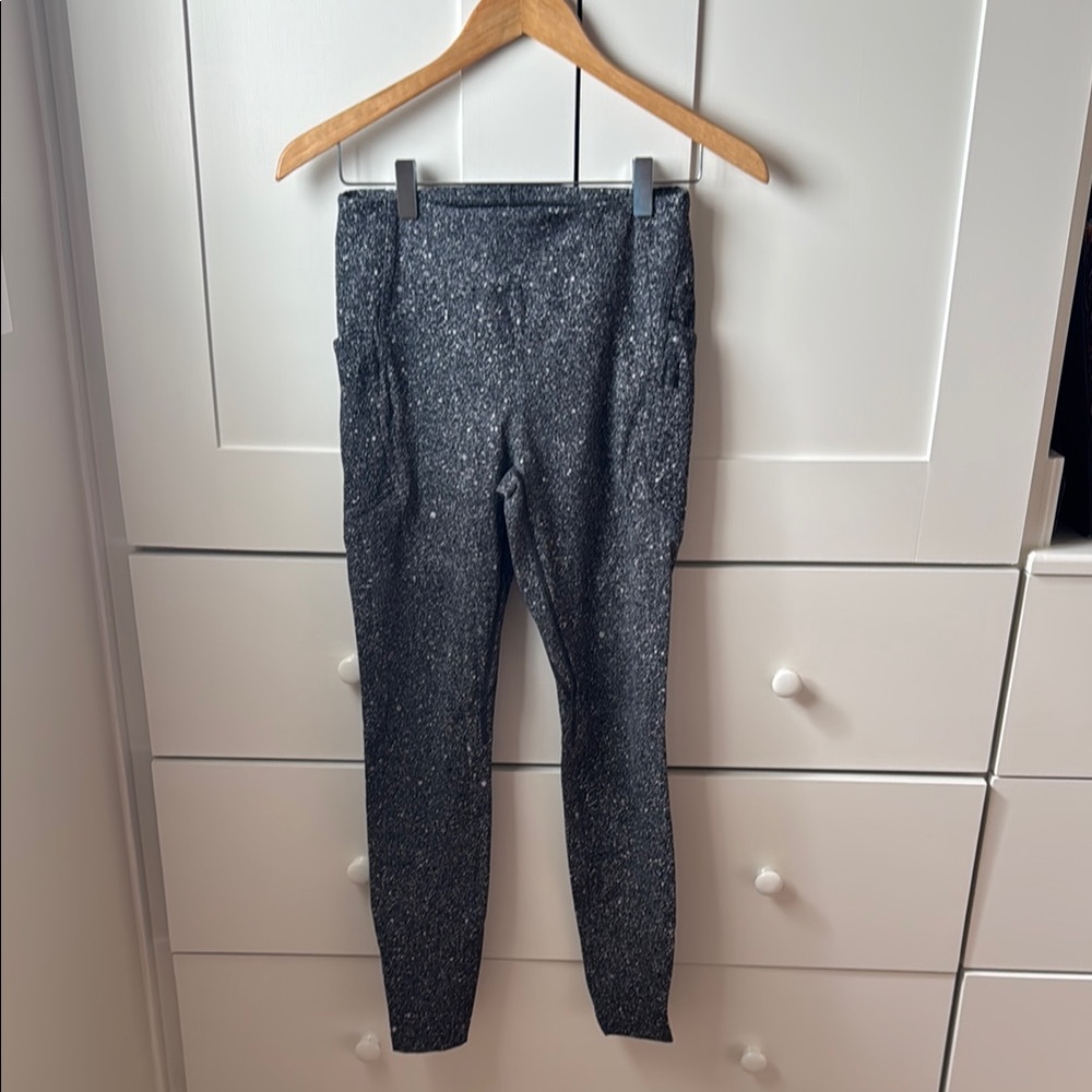 Lululemon Black and White Speckled Leggings